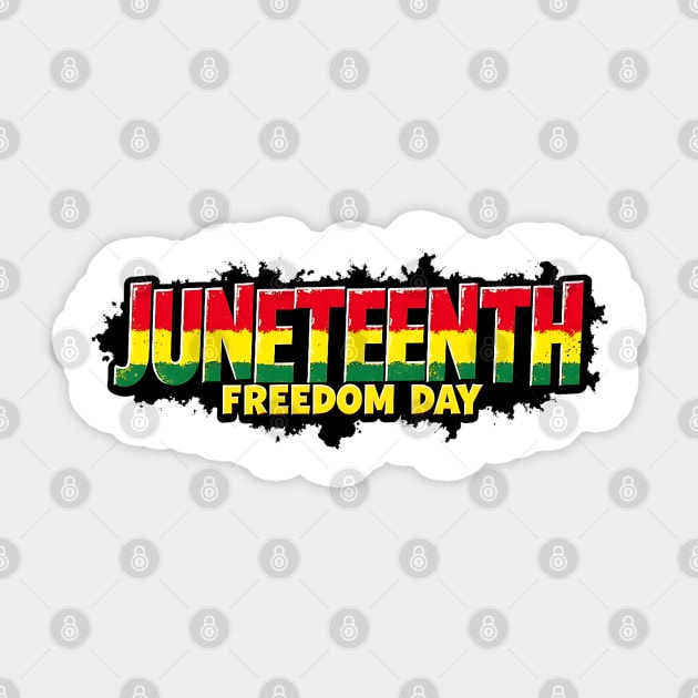 Juneteenth Freedom Day Sticker by UrbanLifeApparel